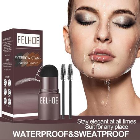 مجموعة تشكيل حواجب البودرة الاحترافية الكاملة مع فرش المكياج وقلم حواجب وقالب حواجب