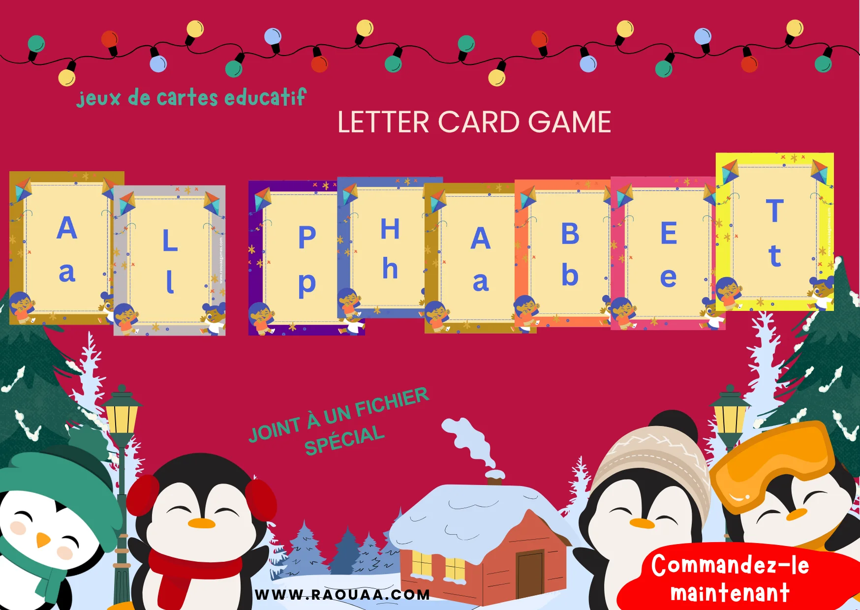 لعبة ورق  Jeu de cartes   ALPHABETS