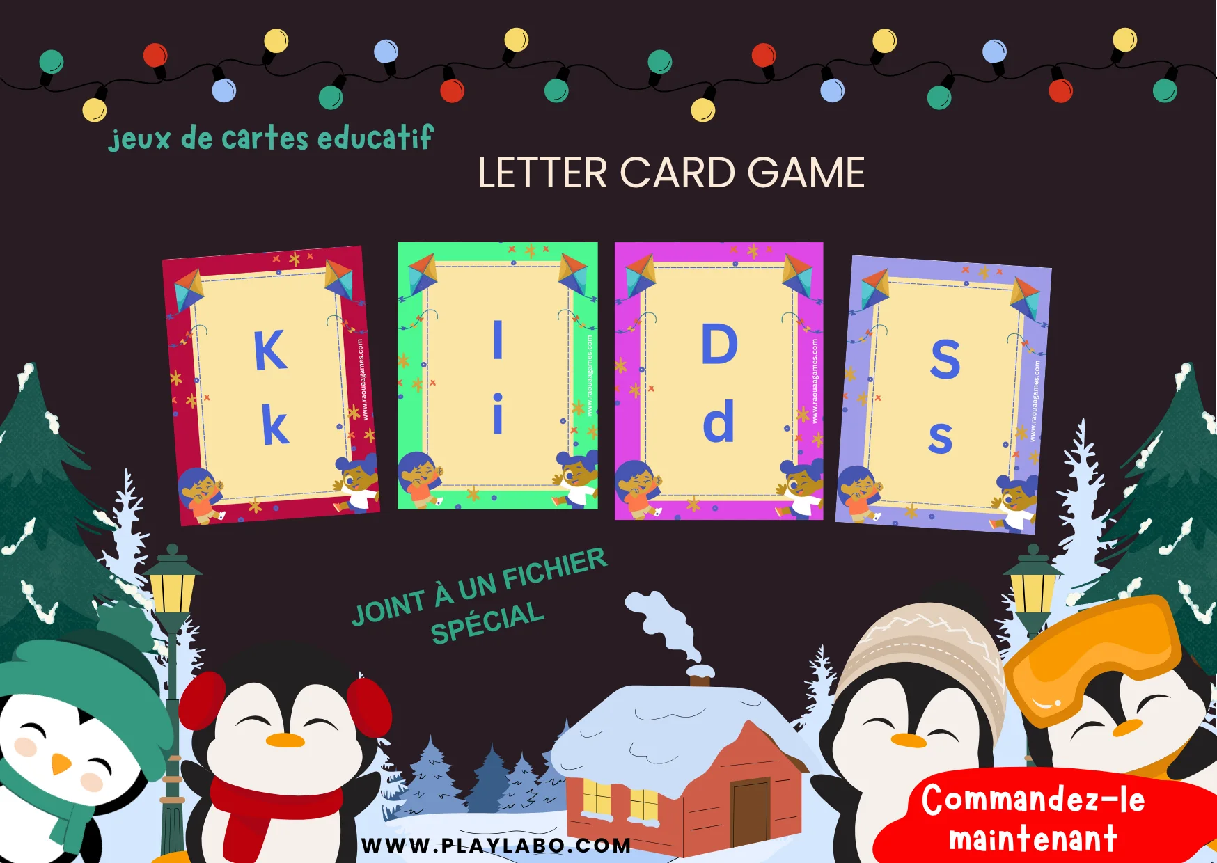 لعبة ورق  Jeu de cartes   ALPHABETS