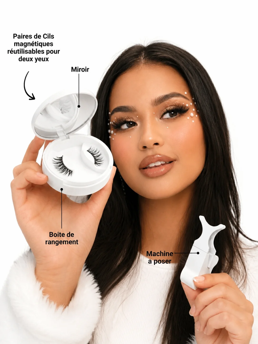 Faux Cils Magnétiques ( Zéro Colle et Réutilisables pendant 6 mois.)