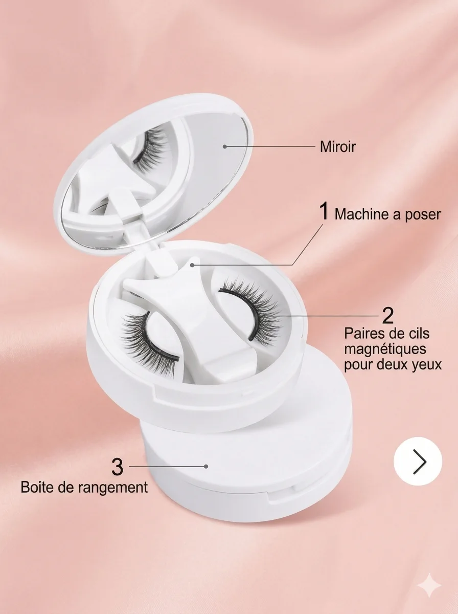 Faux Cils Magnétiques ( Zéro Colle et Réutilisables pendant 6 mois.)