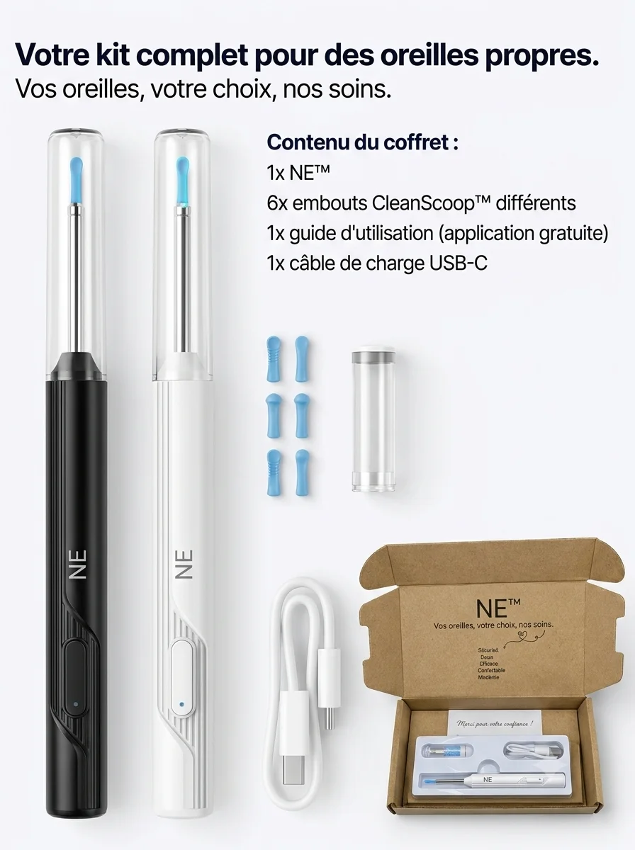 Nettoyeur d'oreille avec caméra HD