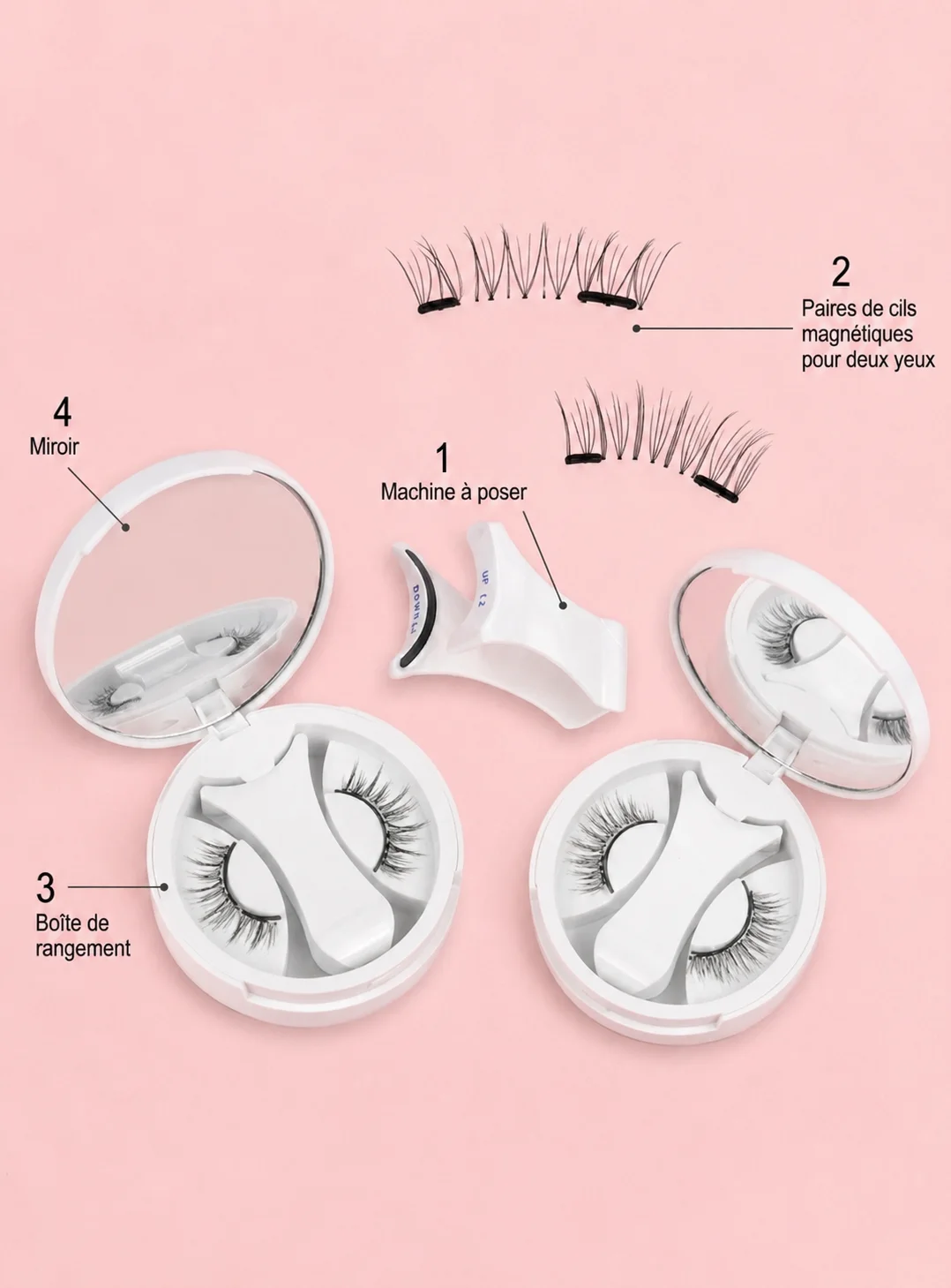 Faux Cils Magnétiques ( Zéro Colle et Réutilisables pendant 6 mois.)