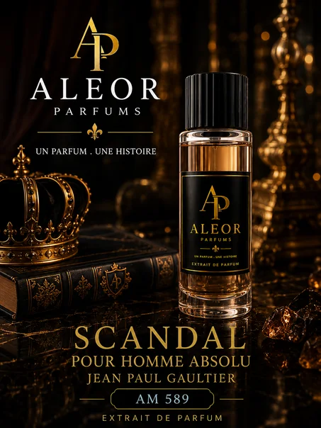 ALEOR N°589 – مستوحى من Jean Paul Gaultier Scandal Pour Homme Absolu | قوة، فخامة وجاذبية لا تُقاوم