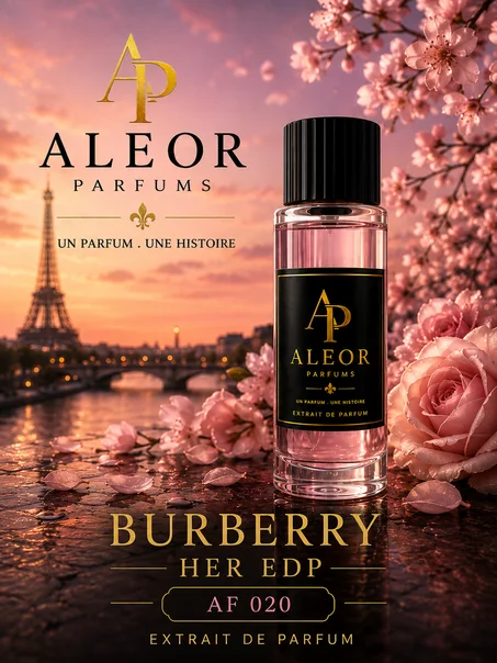 ALEOR N°026 – مستوحى من Burberry Her Eau de Parfum | أنوثة عصرية بنفحات فاكهية ساحرة