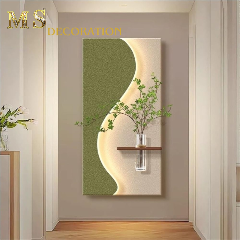 لوحة خشبية مضيئة بالييد اللون الاخضر