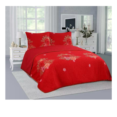 كوفرلي بثوب الموبرة رقيقة محفر.  جودة عالية ,صنع أسباني متكون من 3 قطع ( 1كوفرلي +  2مخاد)