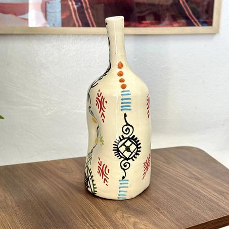 Vase artisanal bouteille amazigh