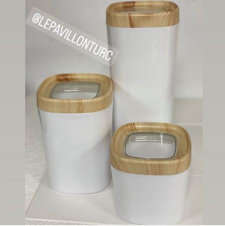 PACK 3 BOITES DE RANGEMENTS AVEC COUVERCLES HERMETIQUES