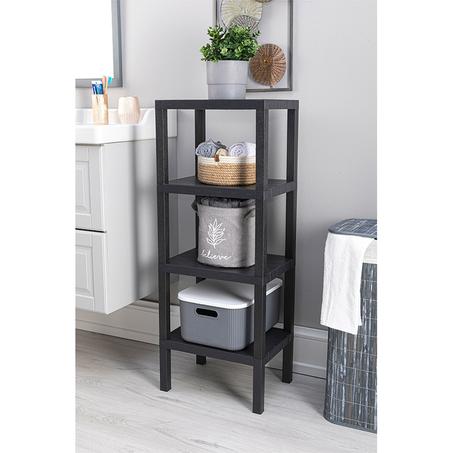 Étagère modulaire avec aspect en bois - 4 niveaux