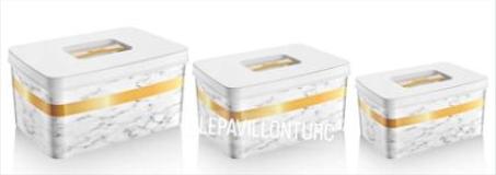 PACK 3 BOITES EFFET MARBRE