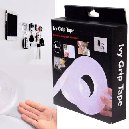 Scotch Magique Nano-Adhésive Double Face 5 Mètres -Transparent