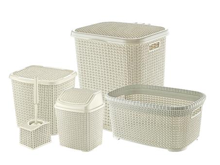 Ensemble de rangement pour salle de bain - 5 pcs