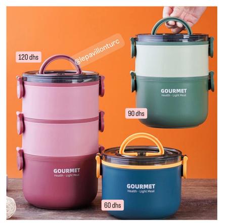 Lunch box avec bols en inox.