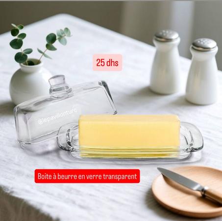 Boite à beurre en verre transparent