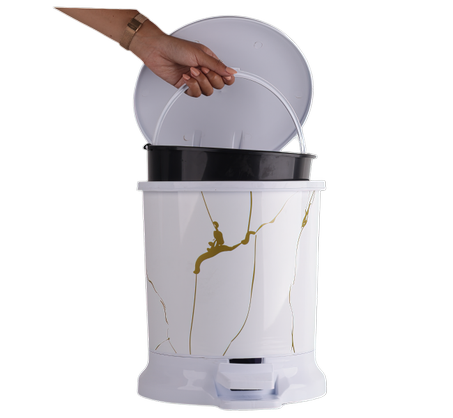 Poubelle à pédale Marbré 5L