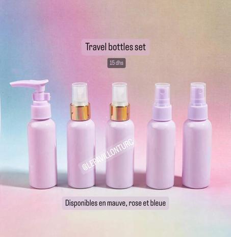 Travel bottle set.