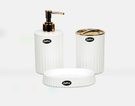 Set de 3 accessoires de salle de bain