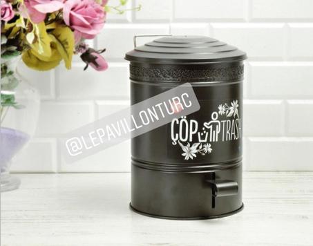 Poubelle en acier avec pédale  (PETIT MODEL)