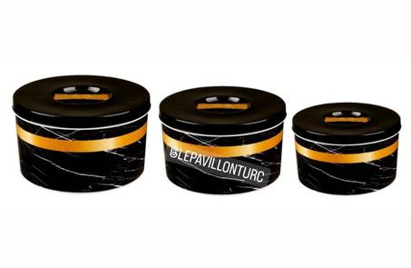 PACK 3 BOITES EFFET MARBRE