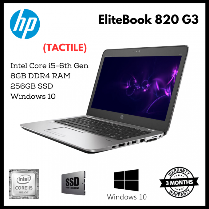 HP EliteBook 820 G3 Ultrabook Tactile Core i5 6éme Gén. - Perfect