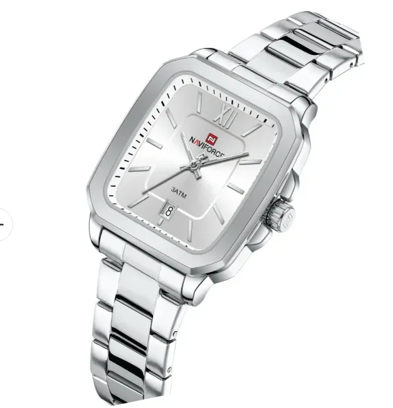 NAVIFORCE NF9239 Ladies watches Square Stainless Steel Water-Resistant Quartz Calendar Elegant