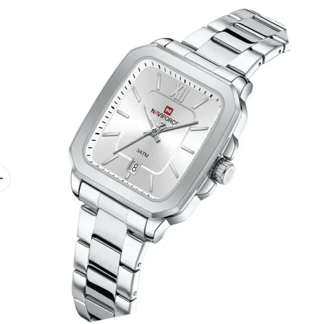 NAVIFORCE NF9239 Ladies watches Square Stainless Steel Water-Resistant Quartz Calendar Elegant