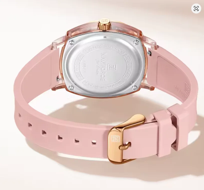 NAVIFORCE Woman Luminous Pointer 5ATM Waterproof Quartz Watch Fashion Simple Watch Calendar Silicone Strap Ladies
