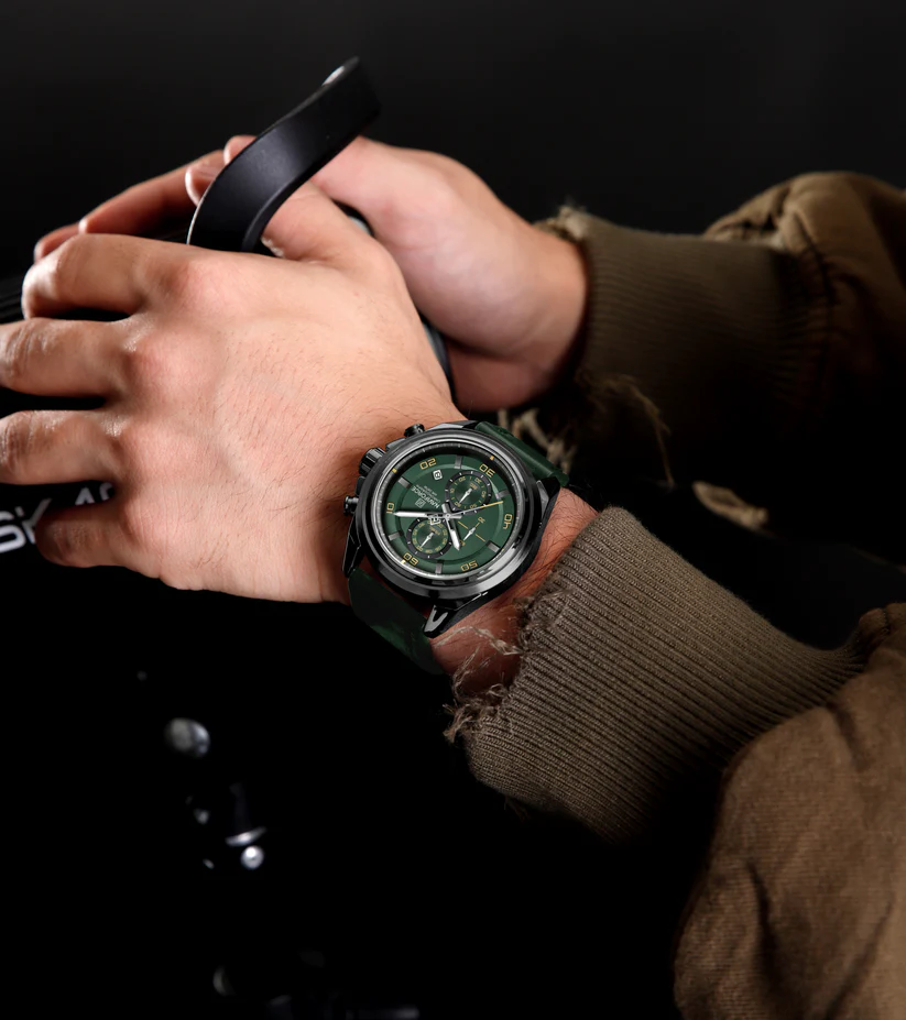 Naviforce NF8075 Green Military Style Men’s Analog Watch