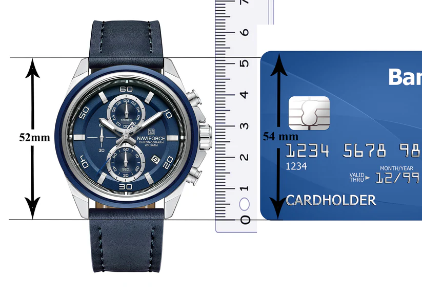Naviforce NF8075 Silver-Blue Military Style Men’s Analog Watch