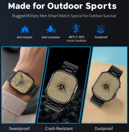 Wisme X30 Ultra 3 Smart Watch | Super AMOLED Display | Waterproof Fitness Tracker | 3 Premium Straps (Metal, Leather, Silicone) | Bluetooth Calling | Heart Rate & Sleep Monitor | Stylish Smar