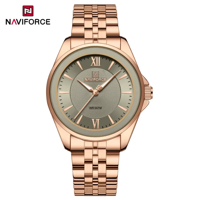 NAVIFORCE 5067 Stainless Steel Quartz Standard Fashion Lady Original Luminous Quartz Watch