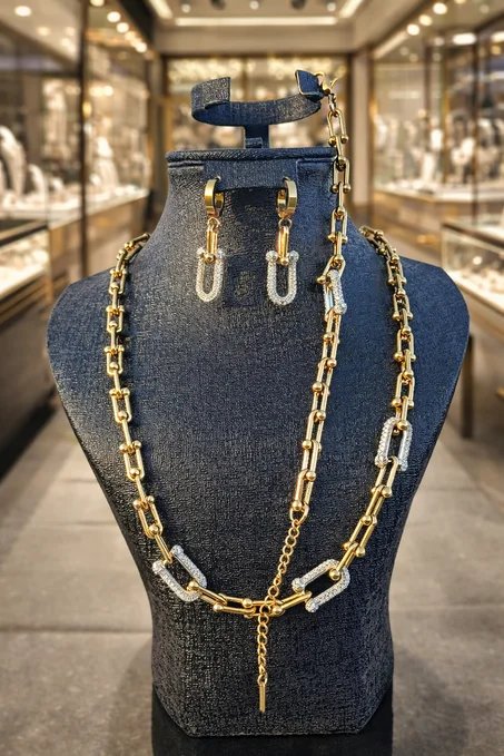 Parure Tiffany acier inoxydable