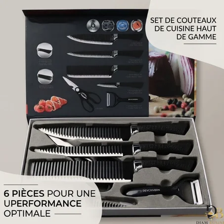 Ensemble de Couteaux Premium 6 Pièces
