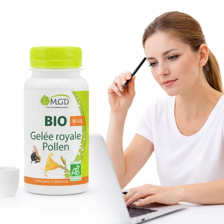 Gelée Royale Bio & Pollen MGD يجمع بين غذاء ملكات النحل وحبوب اللقاح الطازجة