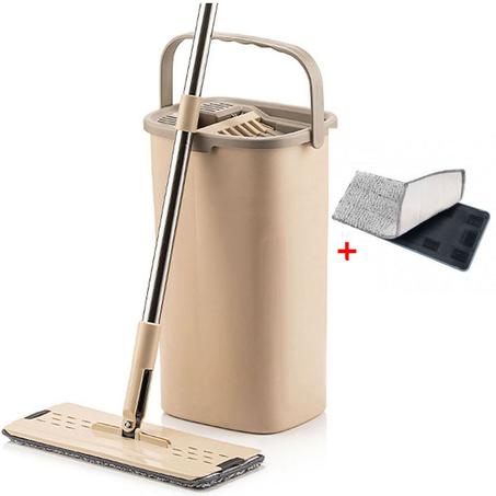 balai sillgech beige avec seau + 3 serpillières gratuites