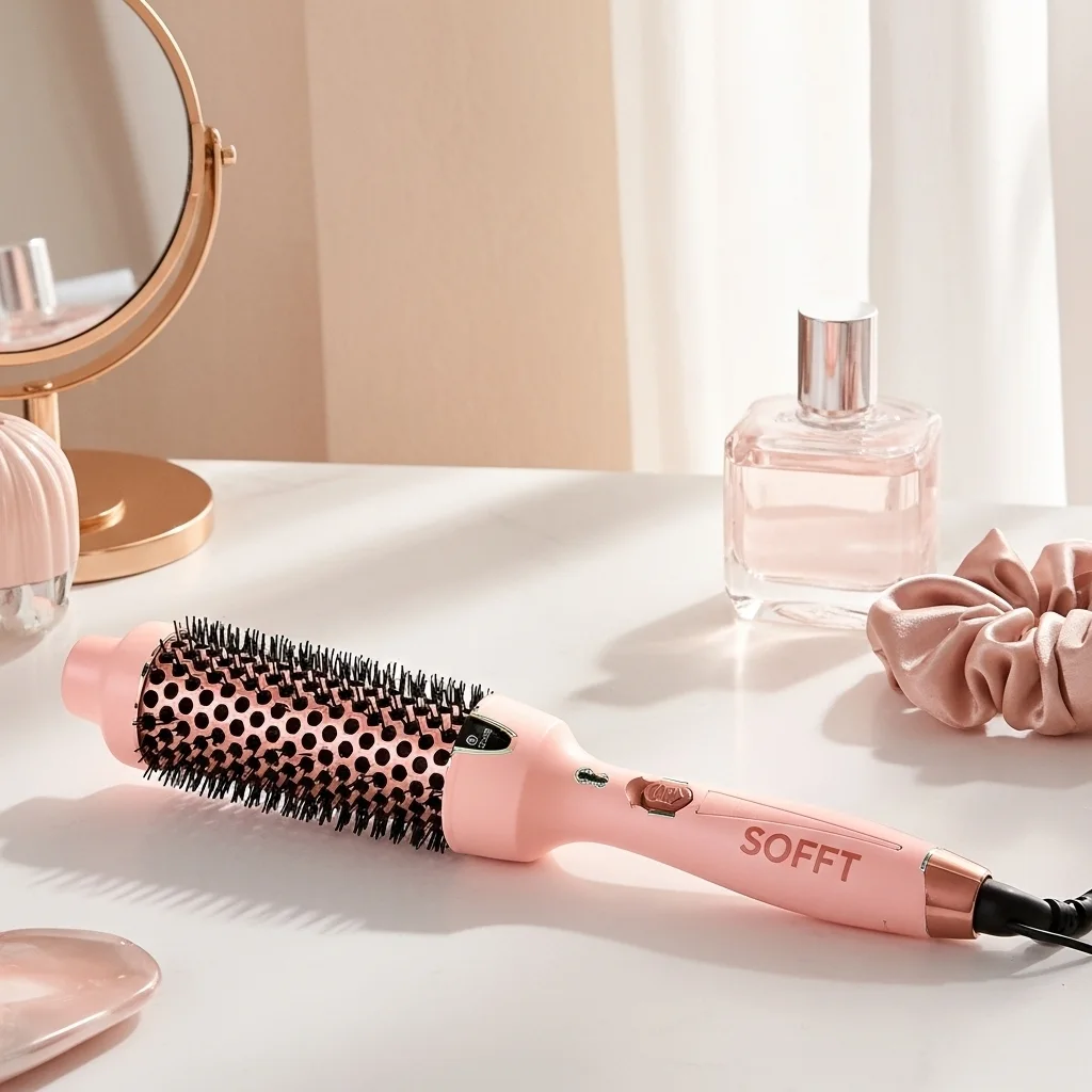 Brosse Thermique SOFFT – Rose Gold – Lissage & Boucles parfaits