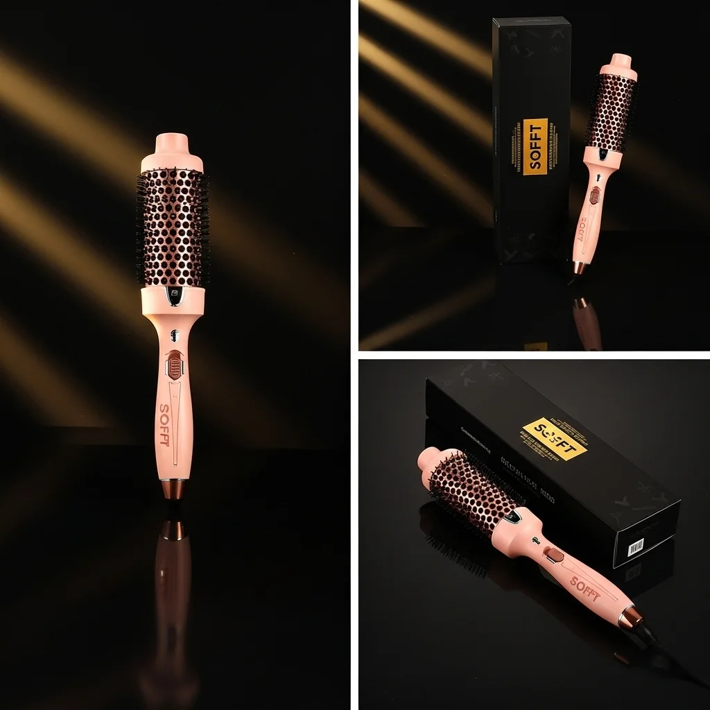 Brosse Thermique SOFFT – Rose Gold – Lissage & Boucles parfaits