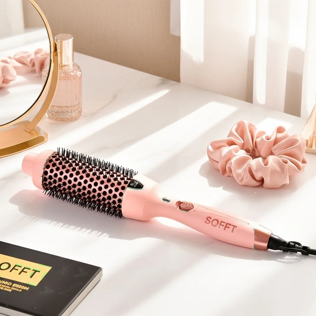 Brosse Thermique SOFFT – Rose Gold – Lissage & Boucles parfaits