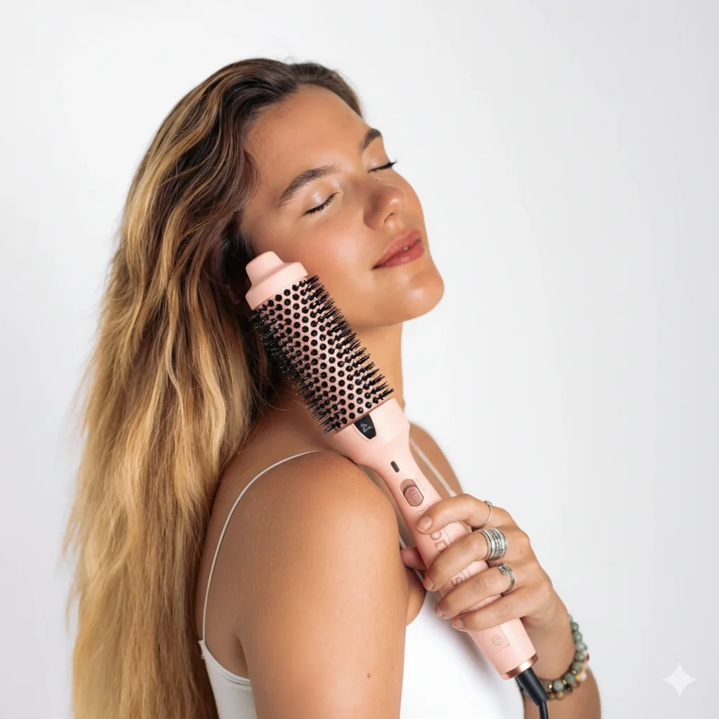 Brosse Thermique SOFFT – Rose Gold – Lissage & Boucles parfaits