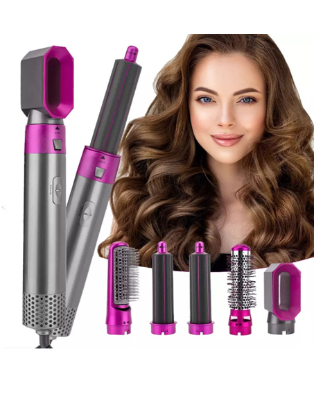 وداعاً لصالونات التجميل! اكتشفي سر شعر المشهورات فـ 5 دقايق فقط من دارك! مع جهاز تصفيف الشعر 5 في 1