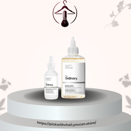 Pack Éclat & Pureté – The Ordinary Niacinamide & Glycolic Acid