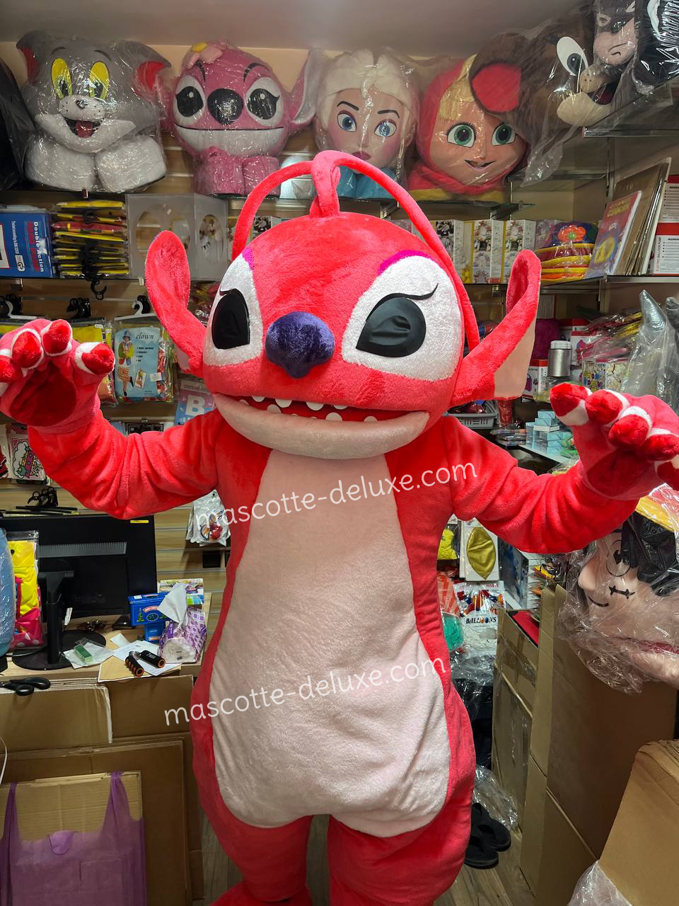 Anjel Pink Mascot Costume cosplay botarga halloween cartoon