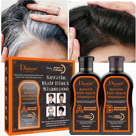 Disaar Argan Oil Hair Black Shampoo صبغة سوداء للرجال والنساء