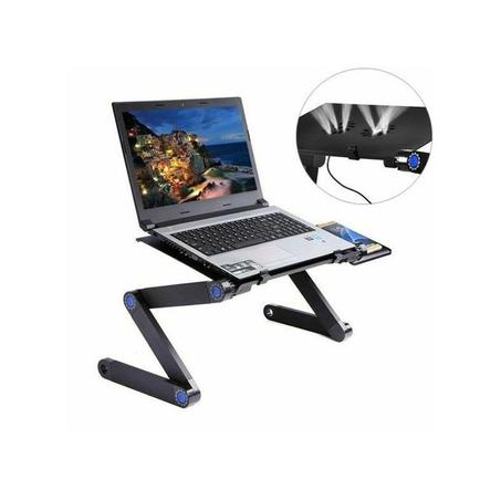 طاولة كمبيوتر ، قابلة للتعديل ، قابلة للطي ، حامل ماوس ، مراوح تبريد مزدوجة