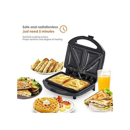 ساندويتش عدد 2 شواية تسخين مانعة للانزلاق  4 شطائر جيب في وقت واحد