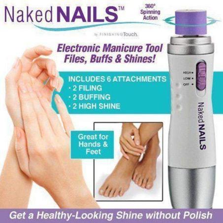 Naked Nails Polissoir à ongles Manucure Pédicure électrique Professionnel - طلاء أظافر الكهربائي الاحترافي