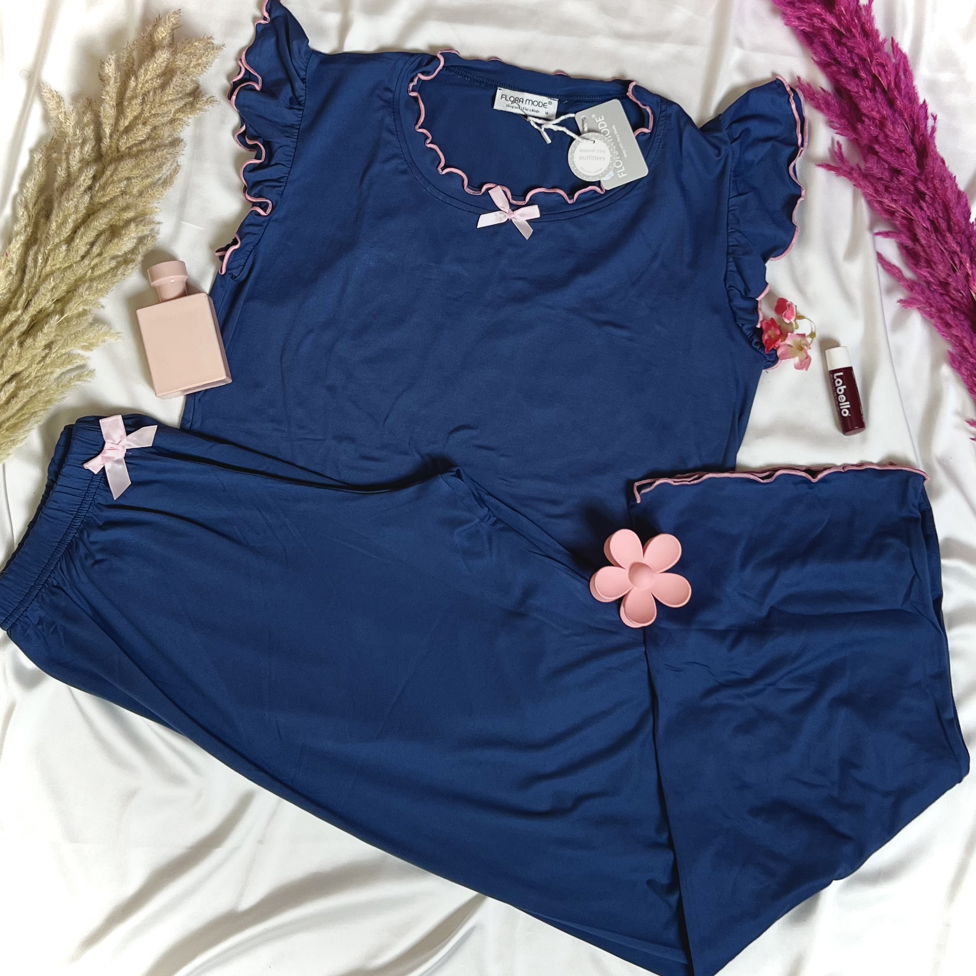 Ensemble de pyjama haut et pantalon bleu REF/18821