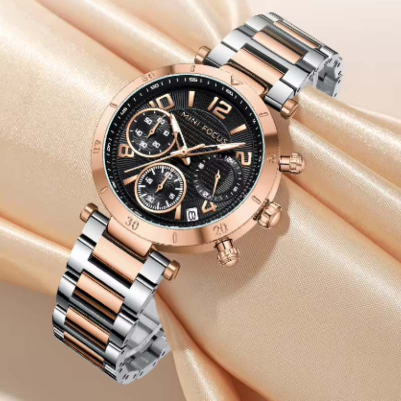 Pack 4 en 1 - Montre MINI FOCUS pour femmes + ensemble ESTELIA 3 pièces