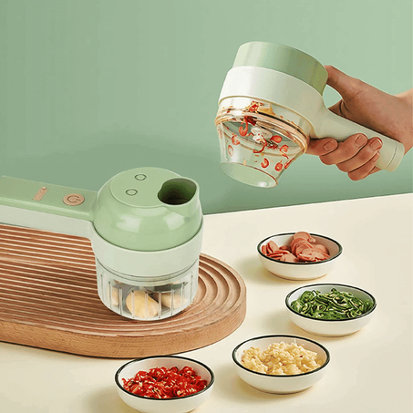 قطاعة الخضار الكهربائية 4 في 1 متعددة الوظائف